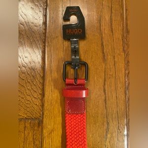 Red Braided Hugo Boss Belt (Size 36)